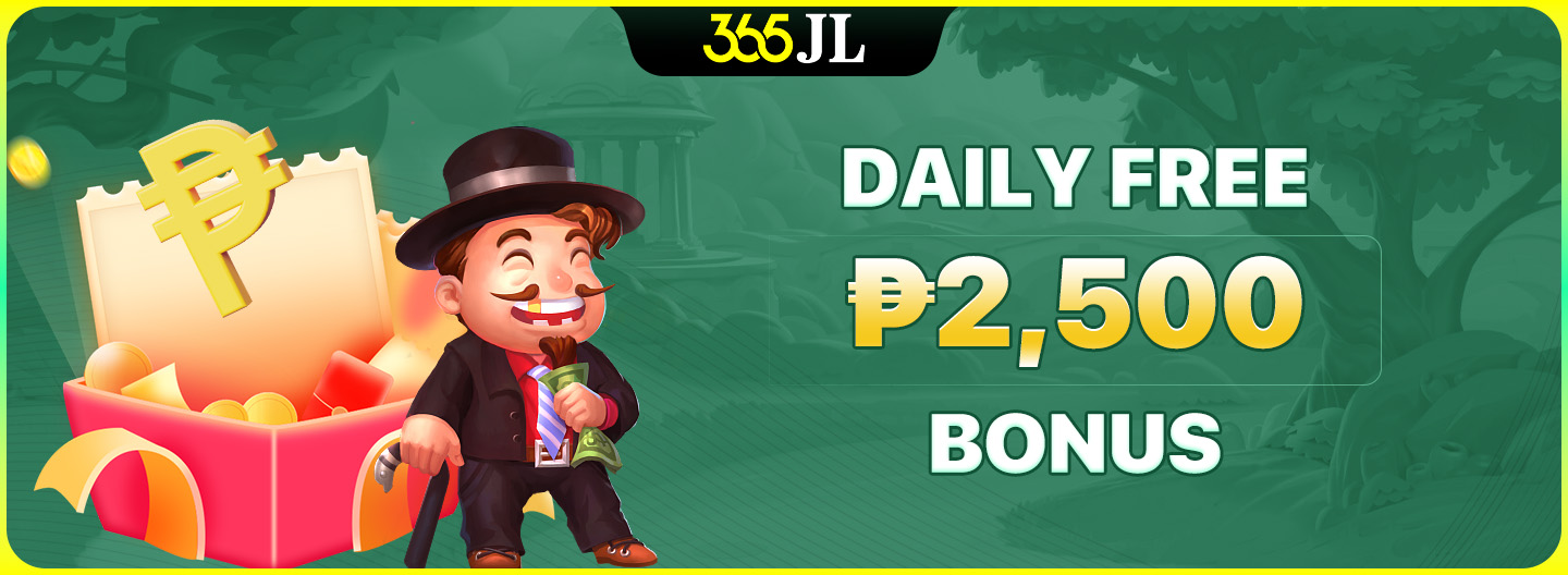 Daily Free ₱2,500 Bonus promotion banner